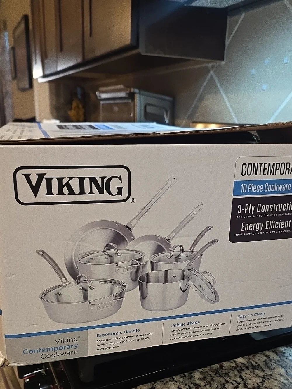 Viking Contemporary 3-Ply Stainless Steel 10-PC Cookware Set